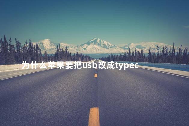 为什么苹果要把usb改成typec 苹果要把usb改成typec的原因